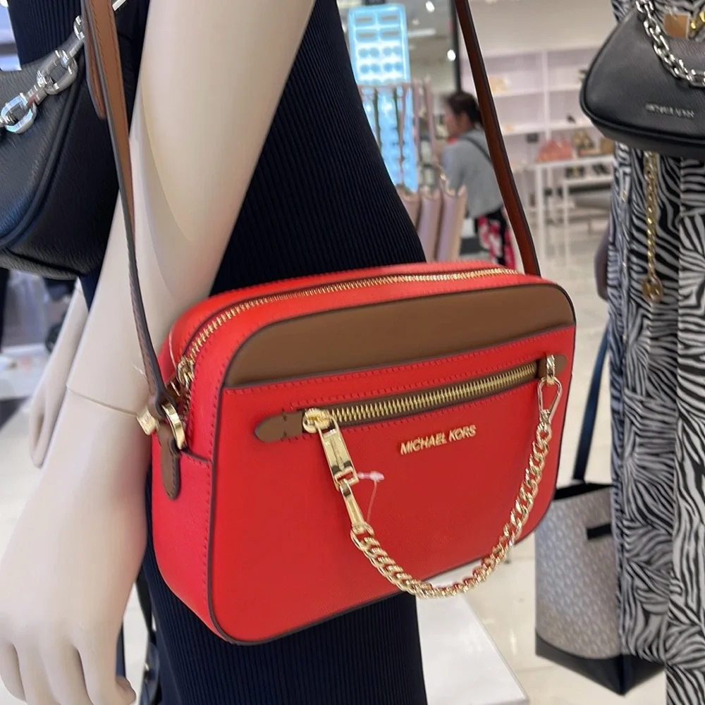 MICHAEL KORS 
Jet Set Item Large EW Zip Chain XBody Saffiano Leather Crossbody - Picture 3 of 16